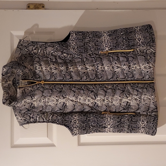 NWOT Women's Marc NY Andrew Marc Python Print Vest Size XL - Picture 1 of 12